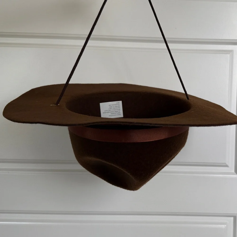 Brown Felt Wide Brim Hat - Picture 5 of 7